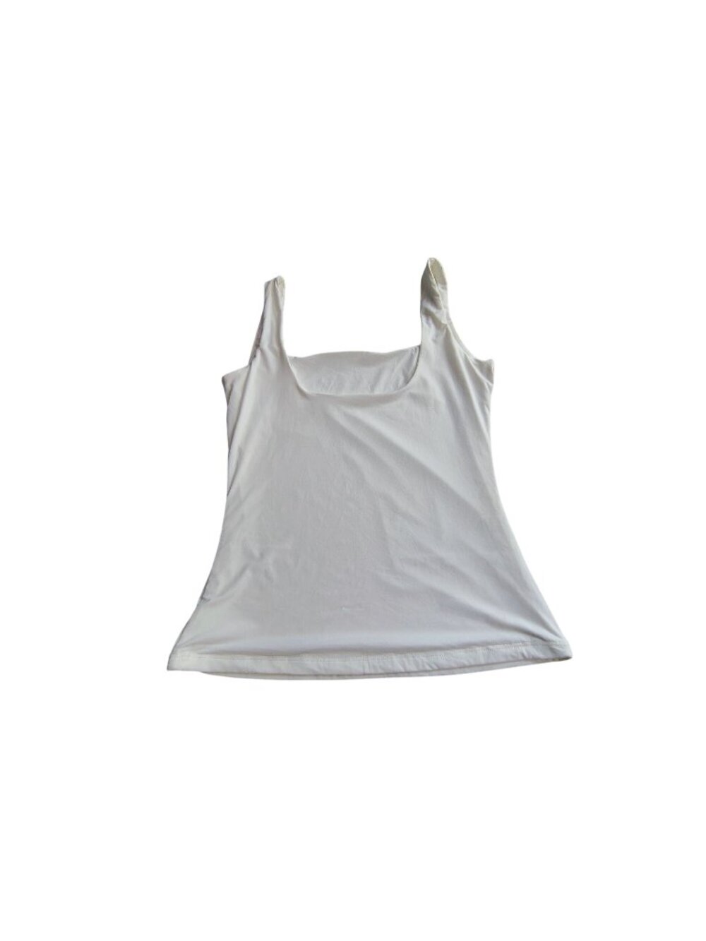Eachyes Womens White Square Neck Tank Top Sleeveless Stretchy Casual Fit